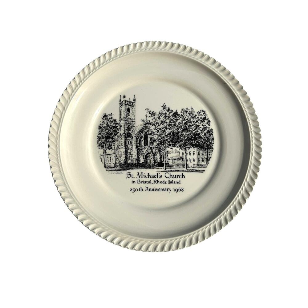 St. Michael's Church Bristol RI Commemorative Plate 250th Anniversary Souvenir